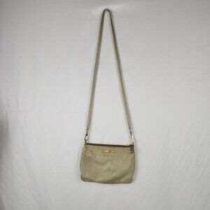 Rebecca Minkoff 5 Zip Soft Leather Greige Crossbody Bag Lined Y2K Minimal